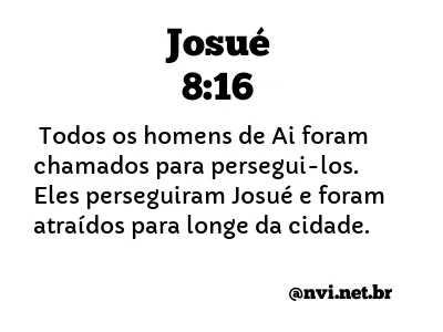 JOSUÉ 8:16 NVI NOVA VERSÃO INTERNACIONAL