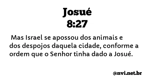 JOSUÉ 8:27 NVI NOVA VERSÃO INTERNACIONAL