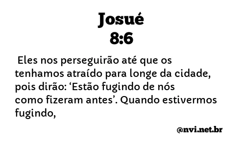 JOSUÉ 8:6 NVI NOVA VERSÃO INTERNACIONAL