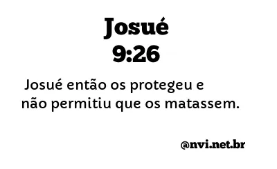 JOSUÉ 9:26 NVI NOVA VERSÃO INTERNACIONAL