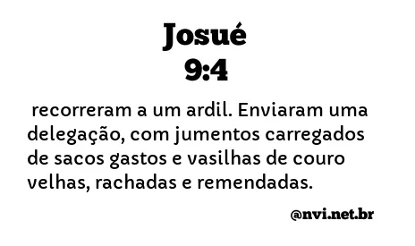 JOSUÉ 9:4 NVI NOVA VERSÃO INTERNACIONAL