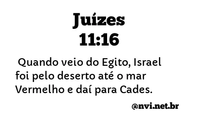 JUÍZES 11:16 NVI NOVA VERSÃO INTERNACIONAL