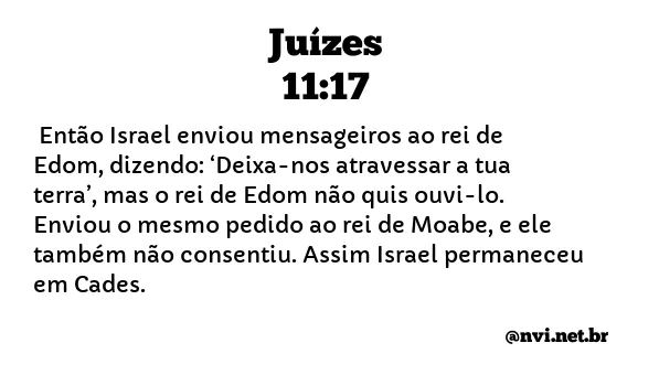 JUÍZES 11:17 NVI NOVA VERSÃO INTERNACIONAL