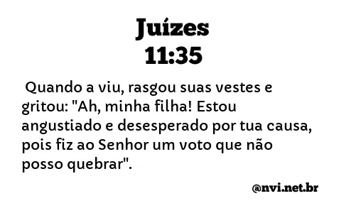 JUÍZES 11:35 NVI NOVA VERSÃO INTERNACIONAL