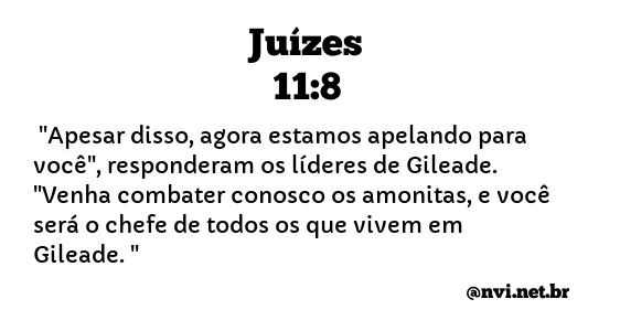 JUÍZES 11:8 NVI NOVA VERSÃO INTERNACIONAL