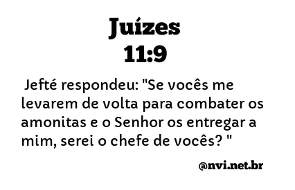 JUÍZES 11:9 NVI NOVA VERSÃO INTERNACIONAL