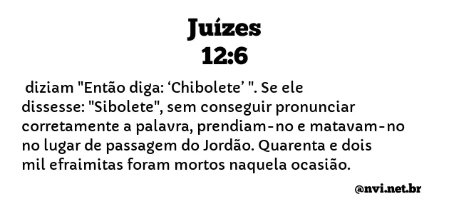 JUÍZES 12:6 NVI NOVA VERSÃO INTERNACIONAL