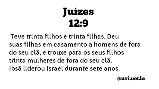 JUÍZES 12:9 NVI NOVA VERSÃO INTERNACIONAL