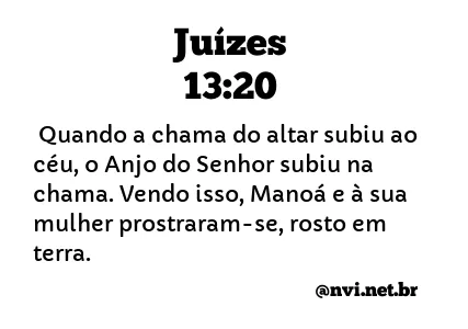 JUÍZES 13:20 NVI NOVA VERSÃO INTERNACIONAL