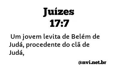 JUÍZES 17:7 NVI NOVA VERSÃO INTERNACIONAL