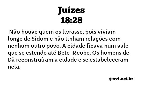 JUÍZES 18:28 NVI NOVA VERSÃO INTERNACIONAL