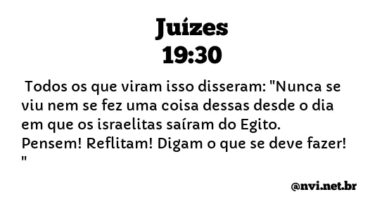 JUÍZES 19:30 NVI NOVA VERSÃO INTERNACIONAL