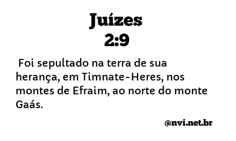 JUÍZES 2:9 NVI NOVA VERSÃO INTERNACIONAL