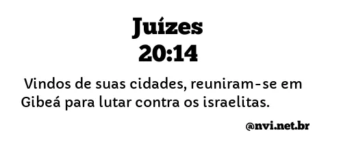 JUÍZES 20:14 NVI NOVA VERSÃO INTERNACIONAL