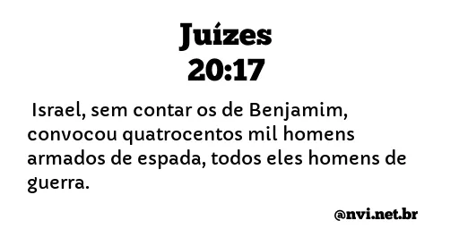 JUÍZES 20:17 NVI NOVA VERSÃO INTERNACIONAL