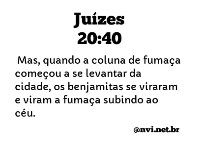 JUÍZES 20:40 NVI NOVA VERSÃO INTERNACIONAL