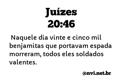 JUÍZES 20:46 NVI NOVA VERSÃO INTERNACIONAL