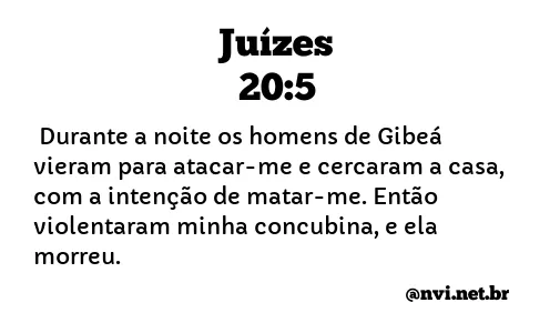 JUÍZES 20:5 NVI NOVA VERSÃO INTERNACIONAL