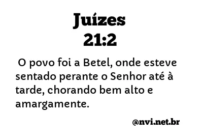 JUÍZES 21:2 NVI NOVA VERSÃO INTERNACIONAL