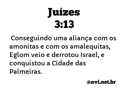 JUÍZES 3:13 NVI NOVA VERSÃO INTERNACIONAL