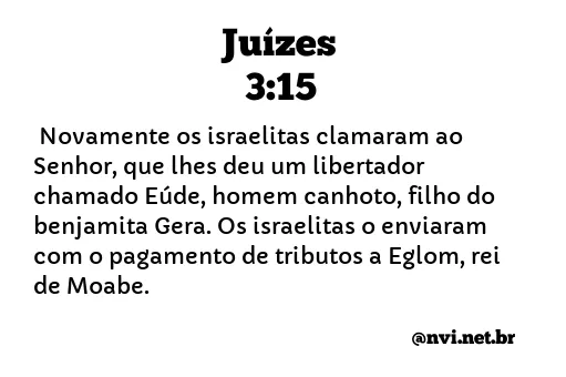 JUÍZES 3:15 NVI NOVA VERSÃO INTERNACIONAL