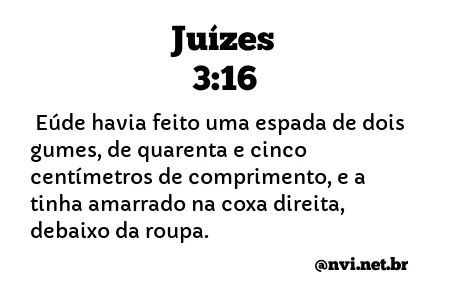 JUÍZES 3:16 NVI NOVA VERSÃO INTERNACIONAL