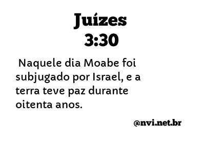 JUÍZES 3:30 NVI NOVA VERSÃO INTERNACIONAL