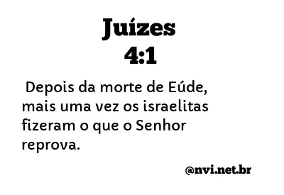 JUÍZES 4:1 NVI NOVA VERSÃO INTERNACIONAL