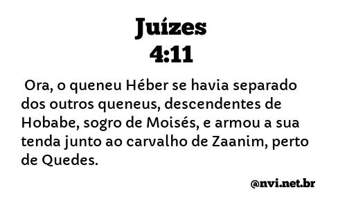 JUÍZES 4:11 NVI NOVA VERSÃO INTERNACIONAL