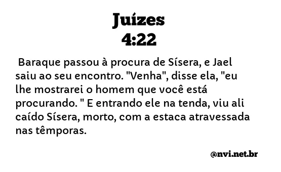 JUÍZES 4:22 NVI NOVA VERSÃO INTERNACIONAL