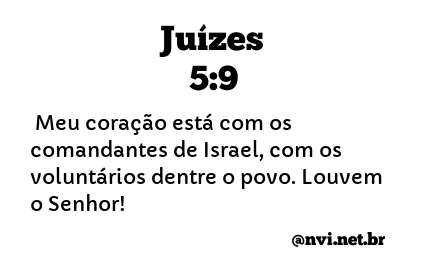 JUÍZES 5:9 NVI NOVA VERSÃO INTERNACIONAL