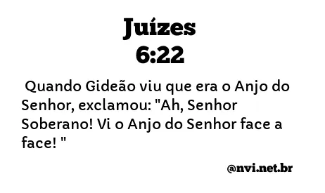 JUÍZES 6:22 NVI NOVA VERSÃO INTERNACIONAL