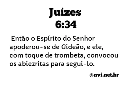 JUÍZES 6:34 NVI NOVA VERSÃO INTERNACIONAL