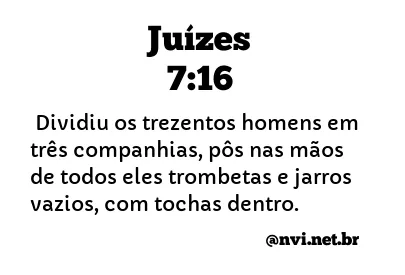 JUÍZES 7:16 NVI NOVA VERSÃO INTERNACIONAL