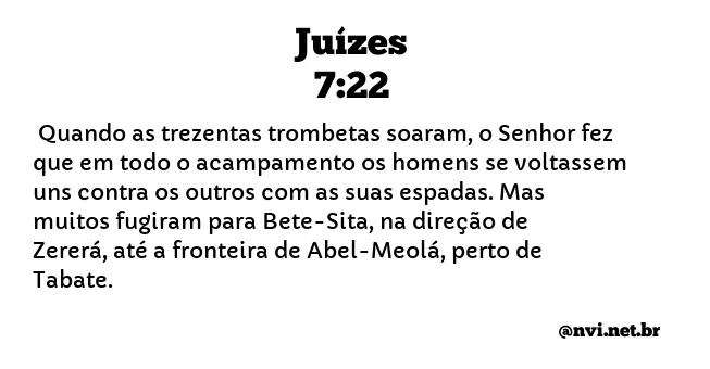 JUÍZES 7:22 NVI NOVA VERSÃO INTERNACIONAL