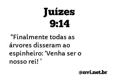 JUÍZES 9:14 NVI NOVA VERSÃO INTERNACIONAL