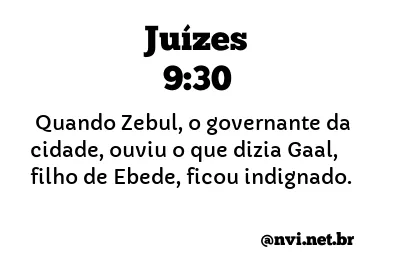 JUÍZES 9:30 NVI NOVA VERSÃO INTERNACIONAL