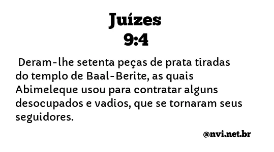 JUÍZES 9:4 NVI NOVA VERSÃO INTERNACIONAL