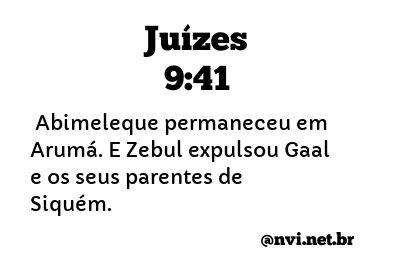 JUÍZES 9:41 NVI NOVA VERSÃO INTERNACIONAL