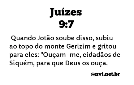 JUÍZES 9:7 NVI NOVA VERSÃO INTERNACIONAL