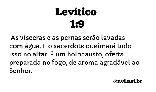 LEVÍTICO 1:9 NVI NOVA VERSÃO INTERNACIONAL