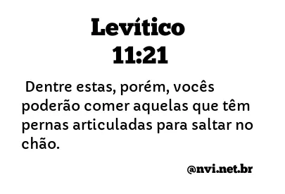 LEVÍTICO 11:21 NVI NOVA VERSÃO INTERNACIONAL