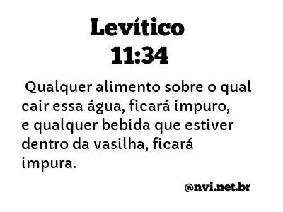 LEVÍTICO 11:34 NVI NOVA VERSÃO INTERNACIONAL