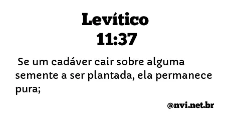 LEVÍTICO 11:37 NVI NOVA VERSÃO INTERNACIONAL