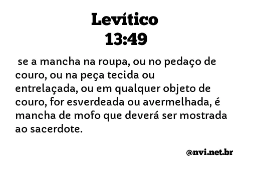 LEVÍTICO 13:49 NVI NOVA VERSÃO INTERNACIONAL