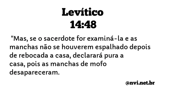 LEVÍTICO 14:48 NVI NOVA VERSÃO INTERNACIONAL