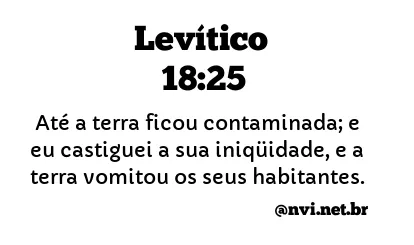 LEVÍTICO 18:25 NVI NOVA VERSÃO INTERNACIONAL