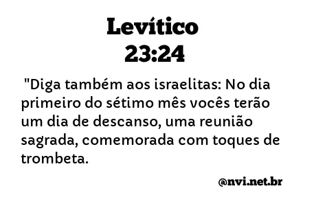 LEVÍTICO 23:24 NVI NOVA VERSÃO INTERNACIONAL