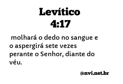 LEVÍTICO 4:17 NVI NOVA VERSÃO INTERNACIONAL