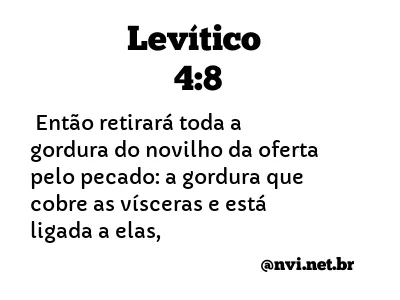 LEVÍTICO 4:8 NVI NOVA VERSÃO INTERNACIONAL